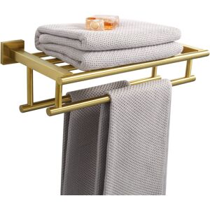 Canora Grey Castillon Wall Mounted Towel Rack Gold 13.2cm H X 40cm L X 20cm D Canora Grey Castillon Wall Mounted Towel Rack Gold 13.2cm H X 40cm L X 20cm D