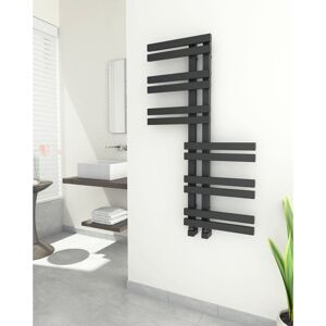 Rebrilliant Hemington Vertical Designer Towel Rail Anthracite 100cm H X 60cm W X 8cm D Rebrilliant Hemington Vertical Designer Towel Rail Anthracite 100cm H X 60cm W X 8cm D