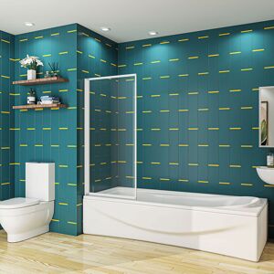 Belfry Bathroom Clairville 700x1400mm Height 1 Folding Pivot Shower Bath Screen Panel 1,400mm H Belfry Bathroom Clairville 700x1400mm Height 1 Folding Pivot Shower Bath Screen Panel 1,400mm H