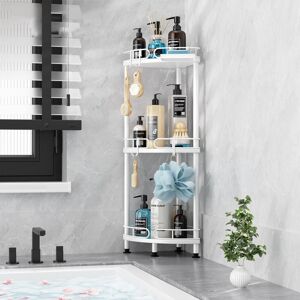 Ebern Designs Stainless Steel Shower Caddy White 74cm H X 23cm W X 23cm D Ebern Designs Stainless Steel Shower Caddy White 74cm H X 23cm W X 23cm D