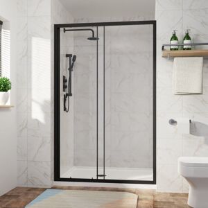 Belfry Bathroom Glenford 1325mm W x 1900mm H Single Sliding Framed Shower Door with Glass Black 1,900mm H X 1,325mm W Belfry Bathroom Glenford 1325mm W x 1900mm H Single Sliding Framed Shower Door with Glass Black 1,900mm H X 1,325mm W