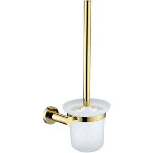Belfry Bathroom Drumourne Wall-Mounted Toilet Brush and Holder Gold 33.6cm H X 14.4cm W X 12cm D Belfry Bathroom Drumourne Wall-Mounted Toilet Brush and Holder Gold 33.6cm H X 14.4cm W X 12cm D