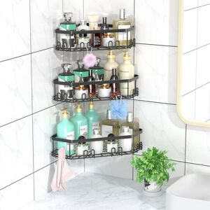 Rebrilliant Merrionette Wall Stainless Steel Shower Caddy Black 8.7cm H X 26cm W X 26cm D Rebrilliant Merrionette Wall Stainless Steel Shower Caddy Black 8.7cm H X 26cm W X 26cm D
