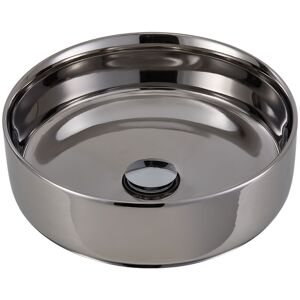 Metro Round Ceramic Countertop Washbasin Vessel Sink Niken 360mm L X 360mm W X 120mm H Metro Round Ceramic Countertop Washbasin Vessel Sink Niken 360mm L X 360mm W X 120mm H