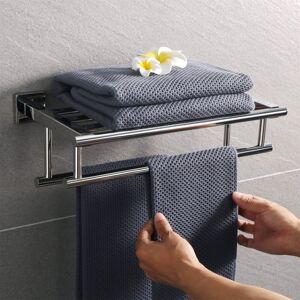 Canora Grey Castillon Wall Mounted Towel Rack Silver 13.2cm H X 40cm L X 20cm D Canora Grey Castillon Wall Mounted Towel Rack Silver 13.2cm H X 40cm L X 20cm D