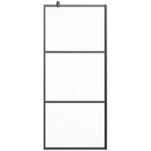 Belfry Bathroom Riney 5mm Glass Walk In Screen Black 90cm H x 195cm W Belfry Bathroom Riney 5mm Glass Walk In Screen Black 90cm H x 195cm W