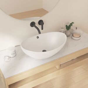 Eridanus 590mm x 390mm Oval Countertop Basin Bathroom Sink, White Vitreous China Vessel Sink white 590mm L X 390mm W X 190mm H Eridanus 590mm x 390mm Oval Countertop Basin Bathroom Sink, White Vitreous China Vessel Sink white 590mm L X 390mm W X 190mm H