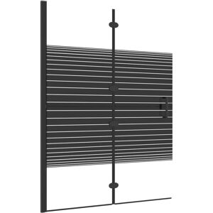 Symple Stuff Apollinaire Straight Aluminium Folding Bath Screen Black 140cm H x 100cm W x 0.4cm D Symple Stuff Apollinaire Straight Aluminium Folding Bath Screen Black 140cm H x 100cm W x 0.4cm D