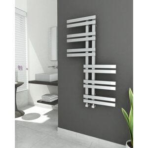 Rebrilliant Hemington Vertical Designer Towel Rail Silver/Chrome 100cm H X 60cm W X 8cm D Rebrilliant Hemington Vertical Designer Towel Rail Silver/Chrome 100cm H X 60cm W X 8cm D