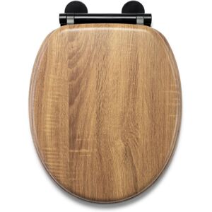Croydex Soft Close Wooden Toilet Seat - Quick Release for Easy Cleaning and Adjustable Hinges with Top and Bottom Fixings, Antibacterial Seat Surface Black/Brown 95.25cm W X 47.2cm D Croydex Soft Close Wooden Toilet Seat - Quick Release for Easy Cleaning and Adjustable Hinges with Top and Bottom Fixings, Antibacterial Seat Surface Black/Brown 95.25cm W X 47.2cm D