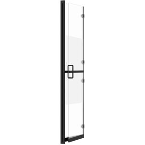 Belfry Bathroom Mckinnie Straight Aluminium Folding Bath Screen Black 190cm H x 110cm W Belfry Bathroom Mckinnie Straight Aluminium Folding Bath Screen Black 190cm H x 110cm W