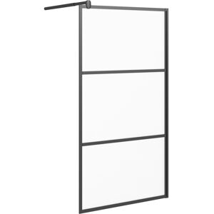 Belfry Bathroom Riney 5mm Glass Walk In Screen Black 100cm H x 195cm W Belfry Bathroom Riney 5mm Glass Walk In Screen Black 100cm H x 195cm W