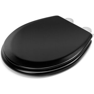 Croydex Lene Flexi-Fix Matt Black Soft Close Toilet Seat - Quick Release Button for Easy Cleaning and Adjustable Hinges to fit All Standard Toilets wi Black 5cm H X 36.5cm W X 44.9cm D Croydex Lene Flexi-Fix Matt Black Soft Close Toilet Seat - Quick Release Button for Easy Cleaning and Adjustable Hinges to fit All Standard Toilets wi Black 5cm H X 36.5cm W X 44.9cm D