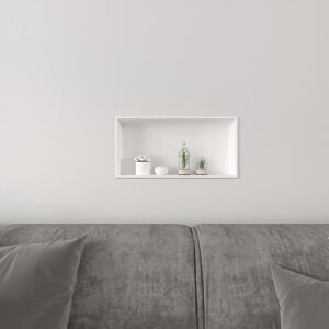 Belfry Bathroom Recessed Shower Niche Stainless Steel Shower Storage White 10cm H x 61cm W x 30.5cm D Belfry Bathroom Recessed Shower Niche Stainless Steel Shower Storage White 10cm H x 61cm W x 30.5cm D