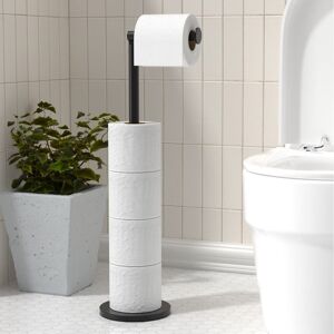 Rebrilliant Leighton Free Standing Toilet Roll Holder Matte Black 16.99cm W X 16.99cm D Rebrilliant Leighton Free Standing Toilet Roll Holder Matte Black 16.99cm W X 16.99cm D