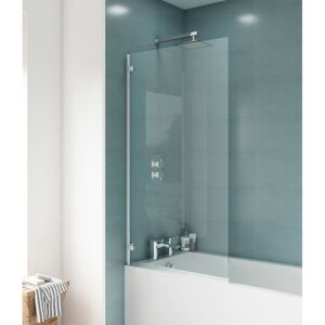 Nuie Ella Screens Straight Tempered Glass Hinged Chrome 1,435mm H Nuie Ella Screens Straight Tempered Glass Hinged Chrome 1,435mm H