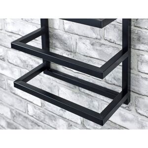 Rebrilliant Taplin Wall Mounted Towel Rack Black 57cm H X 31cm L X 15cm D Rebrilliant Taplin Wall Mounted Towel Rack Black 57cm H X 31cm L X 15cm D