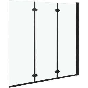 Belfry Bathroom Forrestal Straight Glass Folding Bath Screen Black 1,380mm H Belfry Bathroom Forrestal Straight Glass Folding Bath Screen Black 1,380mm H