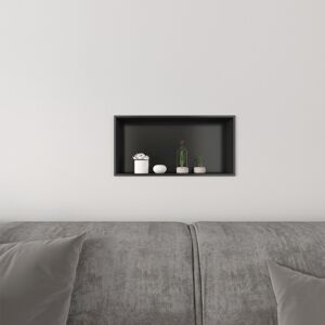 Belfry Bathroom Recessed Shower Niche Stainless Steel Shower Storage Black 10cm H x 61cm W x 30.5cm D Belfry Bathroom Recessed Shower Niche Stainless Steel Shower Storage Black 10cm H x 61cm W x 30.5cm D