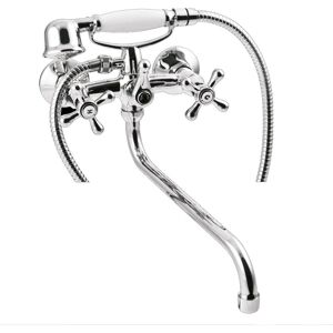 Belfry Bathroom Steverson Wall Mounted Bath Shower Mixer Chrome 30cm Belfry Bathroom Steverson Wall Mounted Bath Shower Mixer Chrome 30cm
