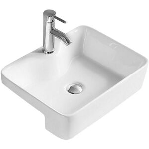 Hudson Reed Vessels Vitreous China Semi-Recessed Basin White 480mm L X 370mm W X 130mm H Hudson Reed Vessels Vitreous China Semi-Recessed Basin White 480mm L X 370mm W X 130mm H