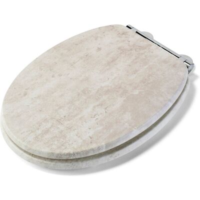 Croydex - WL611120H - Pale Concrete - Flexi-Fix - Toilet Seat Croydex - WL611120H - Pale Concrete - Flexi-Fix - Toilet Seat