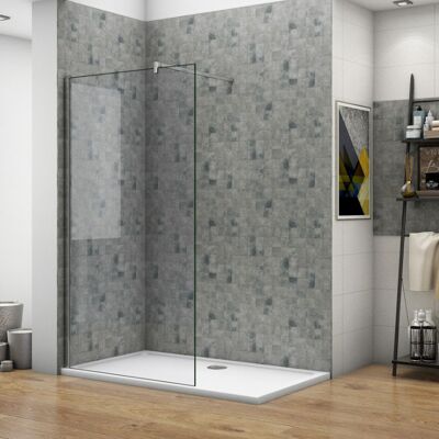 Belfry Bathroom Gael 1850mm H Walk In Screen with Glass Polished Chrome 1100mm Belfry Bathroom Gael 1850mm H Walk In Screen with Glass Polished Chrome 1100mm