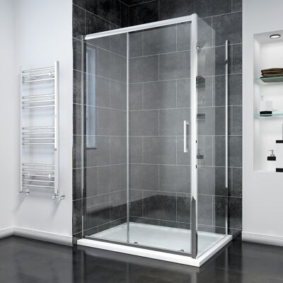 Belfry Bathroom Cuellar Rectangular Shower Enclosure Chrome 190cm H x 100cm W x 76cm D Belfry Bathroom Cuellar Rectangular Shower Enclosure Chrome 190cm H x 100cm W x 76cm D