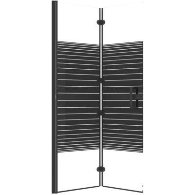 Symple Stuff Apollinaire Straight Aluminium Folding Bath Screen Black 140cm H x 80cm W x 0.4cm D Symple Stuff Apollinaire Straight Aluminium Folding Bath Screen Black 140cm H x 80cm W x 0.4cm D