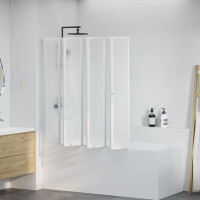 Belfry Bathroom Mckinsey 168mm W x 140mm H Folding / Bi-Fold Framed Tub Door with Frosted Glass Silver 140mm H Belfry Bathroom Mckinsey 168mm W x 140mm H Folding / Bi-Fold Framed Tub Door with Frosted Glass Silver 140mm H