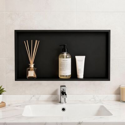 Belfry Bathroom Wall Stainless Steel Matte Black 30.5cm H X 61cm W X 10.2cm D Belfry Bathroom Wall Stainless Steel Matte Black 30.5cm H X 61cm W X 10.2cm D