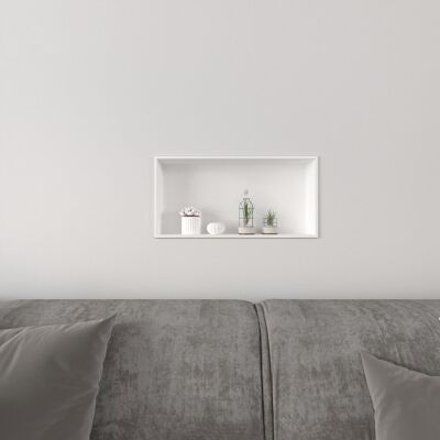 Belfry Bathroom Recessed Shower Niche Stainless Steel Shower Storage White 10cm H x 61cm W x 30.5cm D Belfry Bathroom Recessed Shower Niche Stainless Steel Shower Storage White 10cm H x 61cm W x 30.5cm D