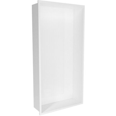Belfry Bathroom Recessed Shower Niche Stainless Steel Shower Storage White 10cm H x 61cm W x 30.5cm D Belfry Bathroom Recessed Shower Niche Stainless Steel Shower Storage White 10cm H x 61cm W x 30.5cm D