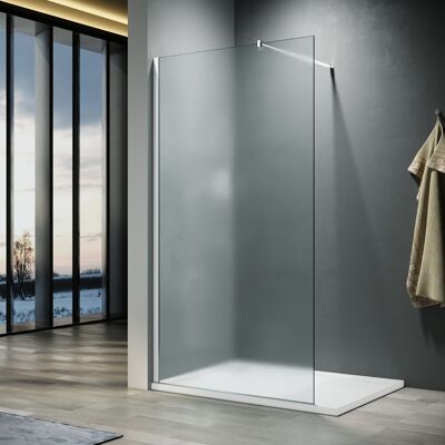 Metro Walk in Shower Enclosure With Full Frosted Easy Clean Safety Glass Silver 701" Metro Walk in Shower Enclosure With Full Frosted Easy Clean Safety Glass Silver 701"