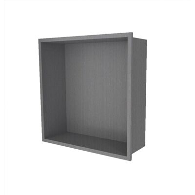 Belfry Bathroom Recessed Shower Niche Stainless Steel Shower Storage Light Gray 10cm H x 30.5cm W x 30.5cm D Belfry Bathroom Recessed Shower Niche Stainless Steel Shower Storage Light Gray 10cm H x 30.5cm W x 30.5cm D