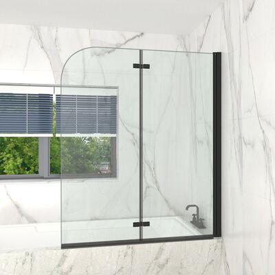 Belfry Bathroom Mahnomen 56.1mm - 112.2mm W x 140mm H Hinged Semi-Frameless Tub Door with Clear Glass Chrome 140mm H Belfry Bathroom Mahnomen 56.1mm - 112.2mm W x 140mm H Hinged Semi-Frameless Tub Door with Clear Glass Chrome 140mm H