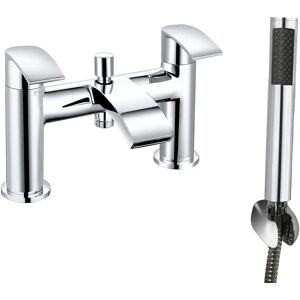 Belfry Bathroom Kuhlman Deck Mounted Waterfall Roman Bath Tap gray