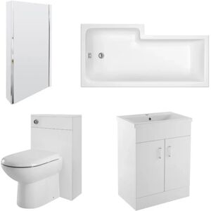 Premier 1700mm Bathroom Suite white Right-Handed