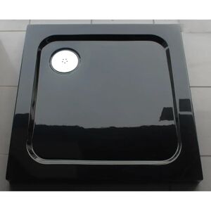 Belfry Bathroom Slimline 35Mm 900X800 Rectangle Black Gloss Stone Shower Tray black 3.5 H x 90.0 W x 76.0 D cm