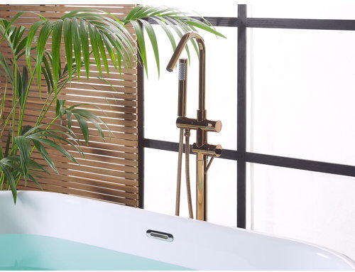 Canora Grey Tanesha Freestanding Bath Mixer Tap Canora Grey  - Size: 52cm H X 13cm W X 15cm D Canora Grey Tanesha Freestanding Bath Mixer Tap Canora Grey  - Size: 52cm H X 13cm W X 15cm D