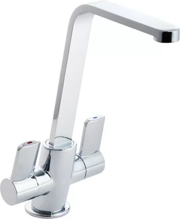 Reginox Alpina Mid Sky Pull Down Touch Twin Lever Monobloc Tap in , Silver Reginox 37cm H X 21cm W X 23cm D