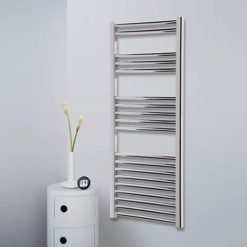 Belfry Heating Phoebe Vertical Straight Towel Rail Belfry Heating Finish: Silver, Size: 76.4cm L x 50cm W x 3cm D  - Size: Large Belfry Heating Phoebe Vertical Straight Towel Rail Belfry Heating Finish: Silver, Size: 76.4cm L x 50cm W x 3cm D  - Size: Large