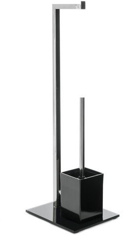 Metro Bivins Free-Standing Toilet Roll & Brush Holder Metro Lane  - Size: 76.2 cm H x 50.8 cm W Metro Bivins Free-Standing Toilet Roll & Brush Holder Metro Lane  - Size: 76.2 cm H x 50.8 cm W
