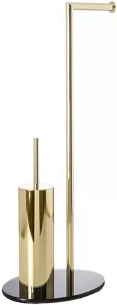 Canora Grey Rebekah Free-Standing Toilet Roll and Brush Holder Canora Grey  - Size: Large Canora Grey Rebekah Free-Standing Toilet Roll and Brush Holder Canora Grey  - Size: Large