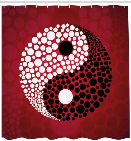 East Urban Home Yin-Yang Shower Curtain East Urban Home Size: 180cm H x 175cm W  - Size: 180cm H x 175cm W