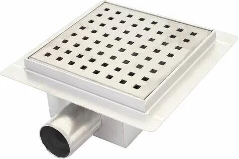 Symple Stuff 5cm Tile-In Shower Drain with Overflow Symple Stuff Size: 9cm H x 20cm W x 20cm D  - Size: