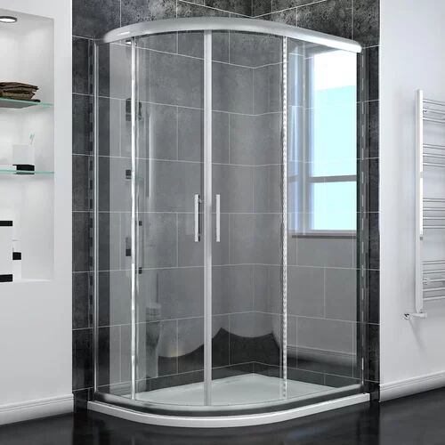 Belfry Bathroom Bowmin Offset Quadrant Shower Enclosure - 1850 x 800 mm Belfry Bathroom  - Size: Double (4'6) Belfry Bathroom Bowmin Offset Quadrant Shower Enclosure - 1850 x 800 mm Belfry Bathroom  - Size: Double (4'6)