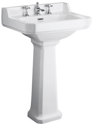 Bayswater Bathrooms Fitzroy Vitreous China Pedestal Basin Bayswater Bathrooms  - Size: 120cm H X 66cm W X 66cm D Bayswater Bathrooms Fitzroy Vitreous China Pedestal Basin Bayswater Bathrooms  - Size: 120cm H X 66cm W X 66cm D