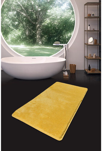 Ebern Designs Margaretville Rectangle Bath Mat Ebern Designs Colour: Yellow, Size: 3cm H x 80cm W x 140cm L  - Size: Large Ebern Designs Margaretville Rectangle Bath Mat Ebern Designs Colour: Yellow, Size: 3cm H x 80cm W x 140cm L  - Size: Large