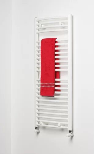 Belfry Heating Phoebe Vertical Curved Towel Rail Belfry Heating Finish: White, Size: 146.7cm L x 60cm W x 6.5cm D  - Size: Large Belfry Heating Phoebe Vertical Curved Towel Rail Belfry Heating Finish: White, Size: 146.7cm L x 60cm W x 6.5cm D  - Size: Large